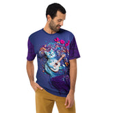 Origami Elephant March Men's Crew Neck T-Shirt front view.